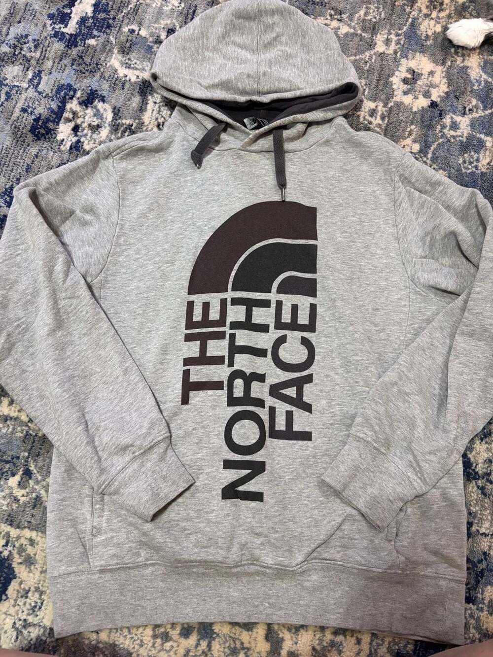 The North Face Gray Logo Pullover Hoodie Mens Size Small